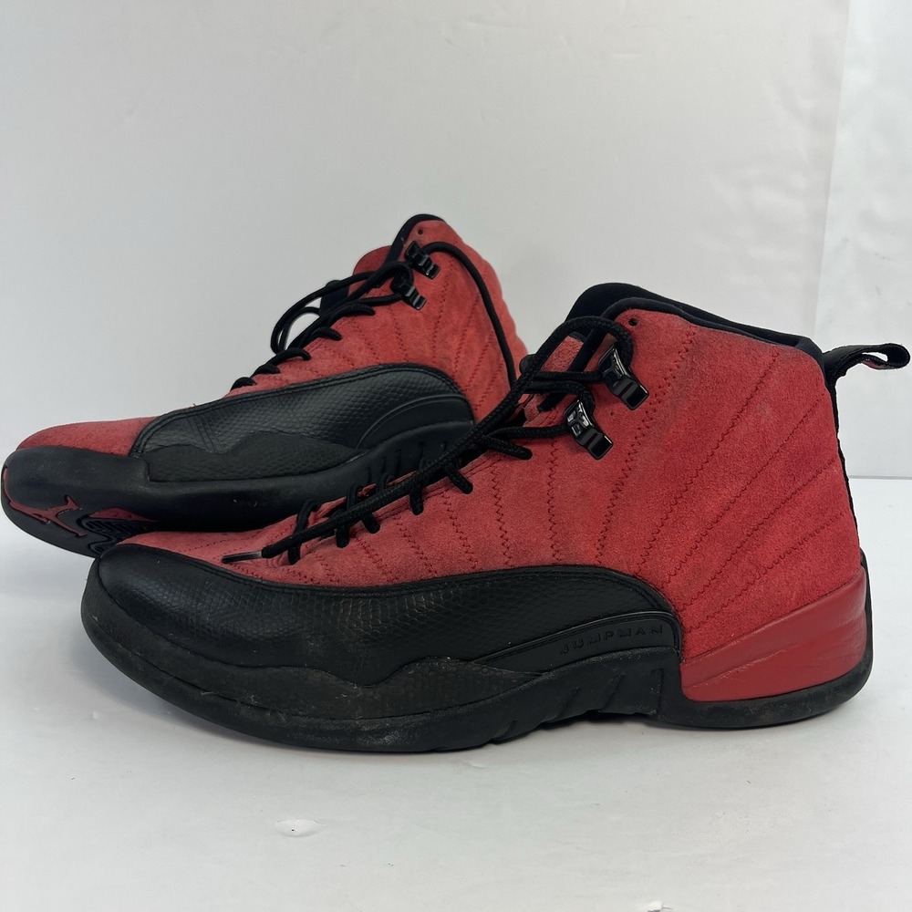 Nike Air Jordan 12 Retro Reverse Flu Game Black Red CT8013-602 Mens Shoe Size 11